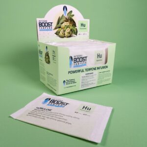 Boost Terpene infusion packets displayed in box